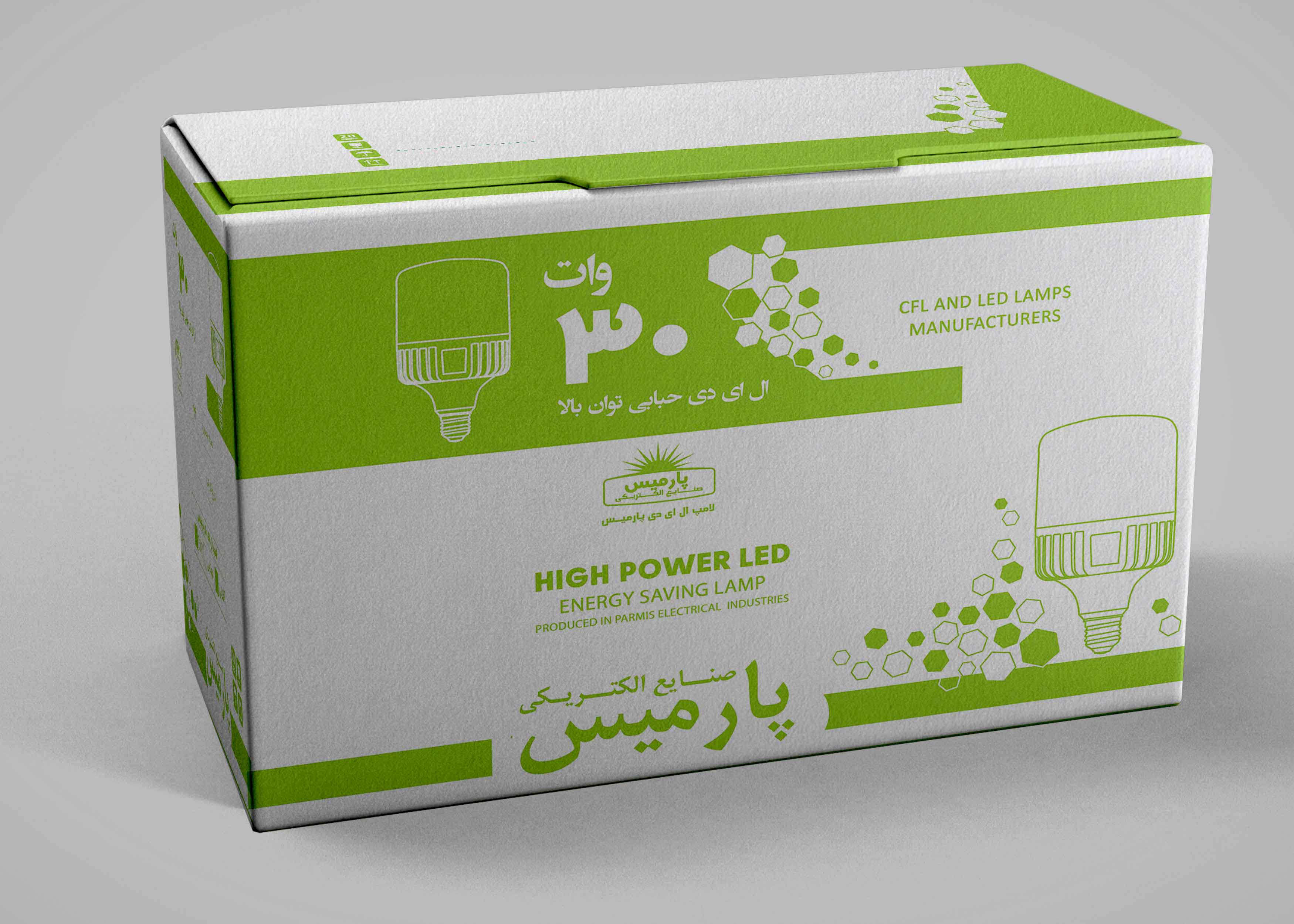 طراحی جعبه های شرکت صنایع الکترونیکی پارمیس